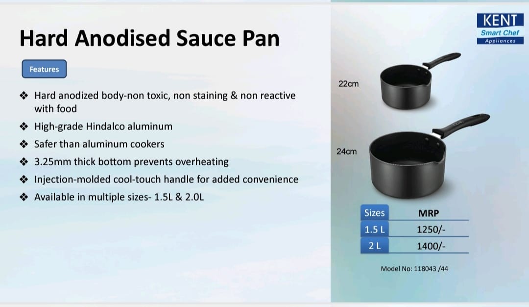 kent hard anodised sauce pan